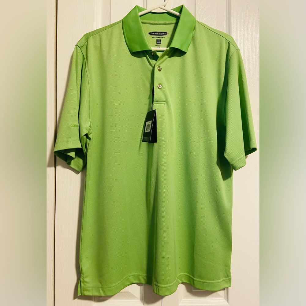 Pebble Beach Performance Men’s Golf Polo Shirt Green